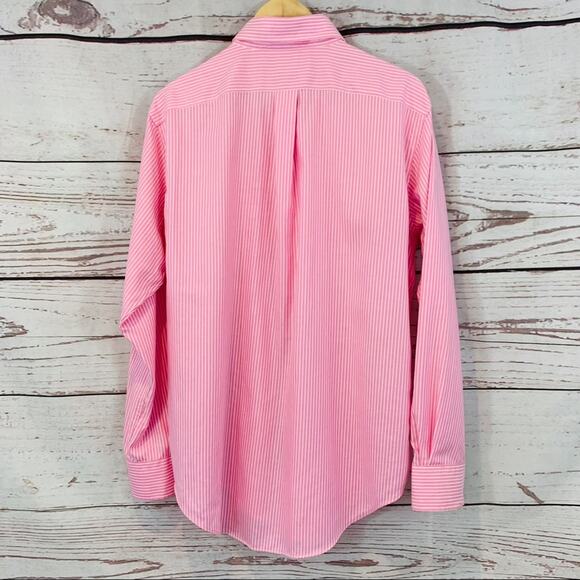 Lauren Ralph Lauren pink white stripe non iron - Picture 5 of 6